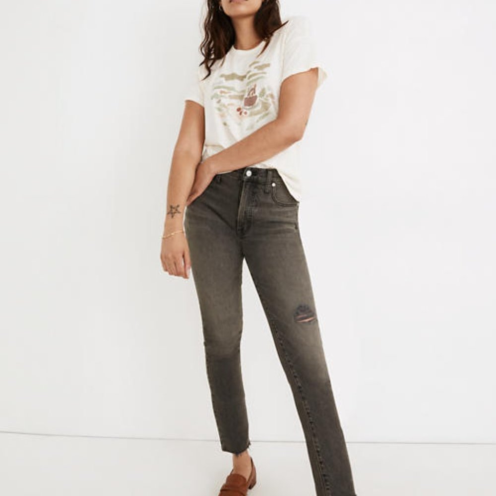 Madewell Perfect Vintage Jean in Cosner Wash: Knee Rip: Neverworn